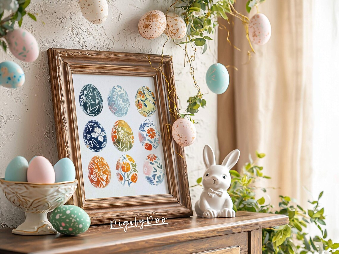 Colorful Easter Egg Print, Spring Nursery Decor - Image 3