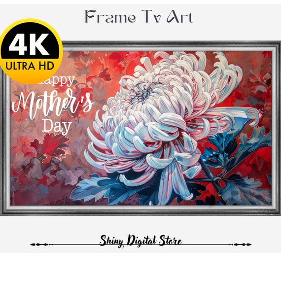 Frame Tv Mothers Day Art Mothers Day Frame Tv Art Chrysanthemum Frame Tv Art Boho Frame Tv Art Minimal Frame Tv Art Art For Frame Tv