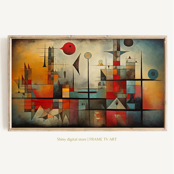 Geometric Abstract Frame Tv Art Art Deco Vintage Painting Instant Frame Tv Art Large Art Tv Wallpaper