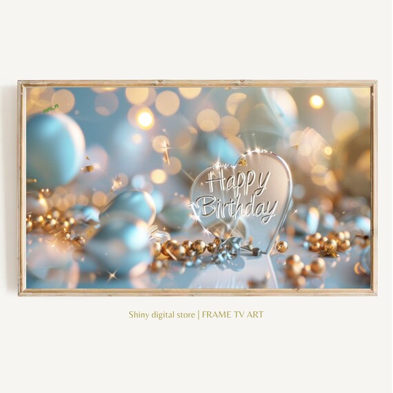 Birthday Frame Tv Art For Instant Happy Birthday Frame Tv Art Frame Tv Birthday Art Happy Birthday Tv