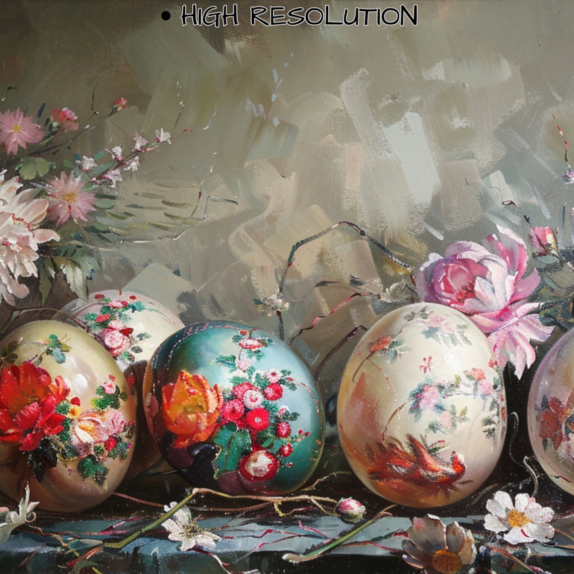 Vintage Retro Easter Frame TV Art - Image 3