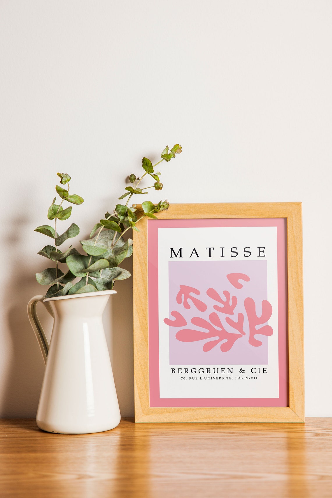 Matisse Pink Coral Cutout Berggruen Cie Paris Gallery Art Poster - Image 2