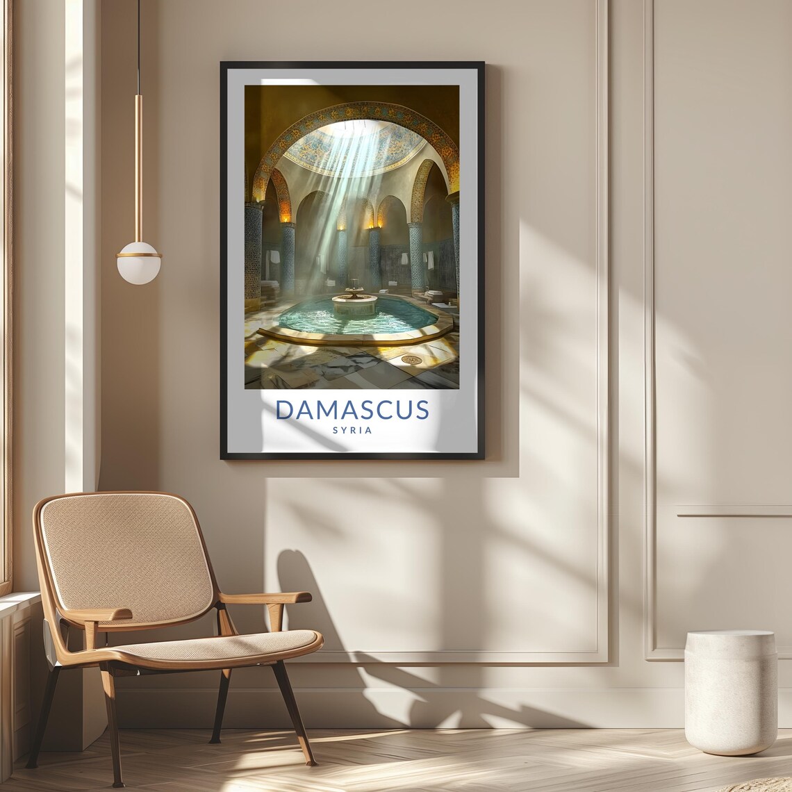 Damascus Syria Historic Hammam Bathhouse Dome Interior Poster - Image 2