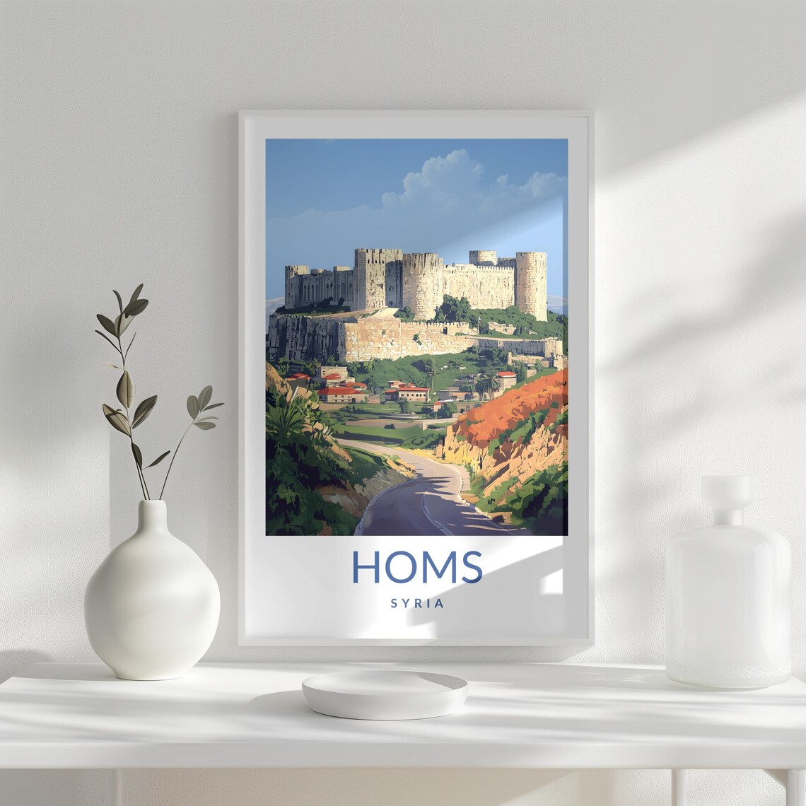 Homs Syria Krak des Chevaliers Crusader Castle Travel Poster - Image 2