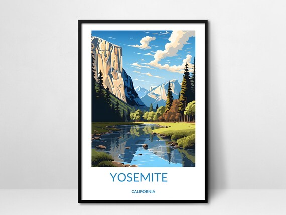 Yosemite Valley El Capitan Merced River Reflection California Poster