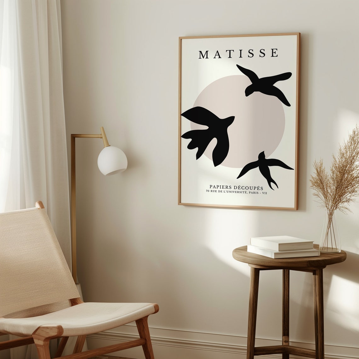 Matisse Black Swallows Papiers Decoupes Paris Exhibition Poster