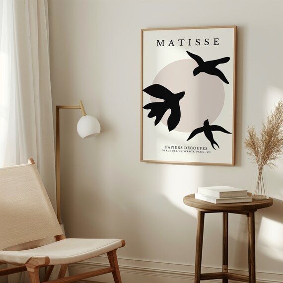 Matisse Black Swallows Papiers Decoupes Paris Exhibition Poster