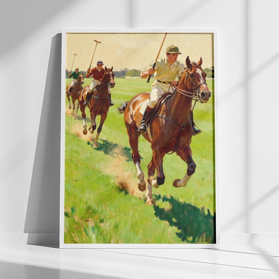 Polo Match Equestrian Game Room Art Print
