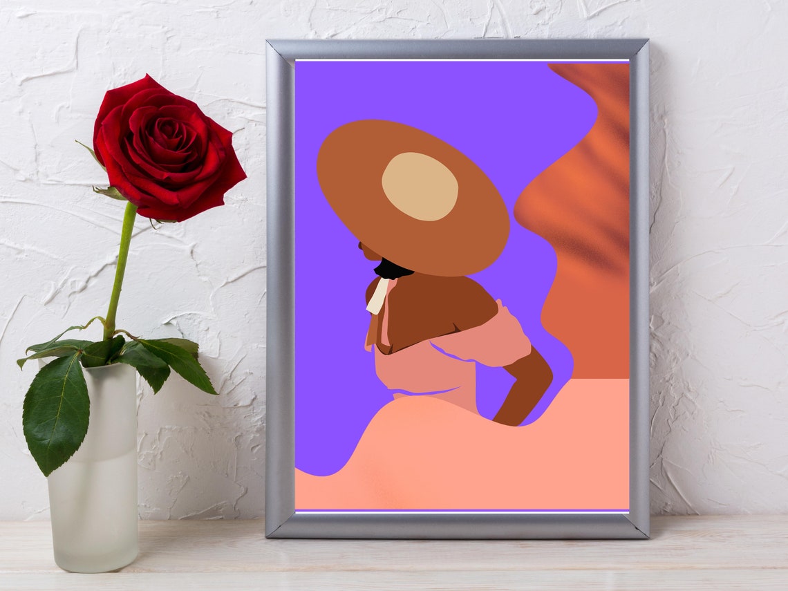 Hidden Wall Art Instant Art Black Wall Art Home Decor Urban Art Black Women Wall Art