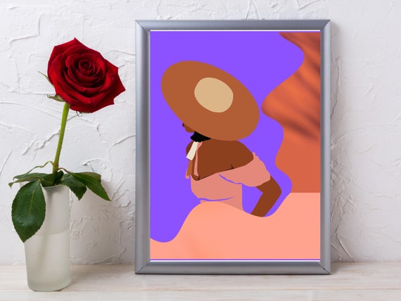 Hidden Wall Art Instant Art Black Wall Art Home Decor Urban Art Black Women Wall Art