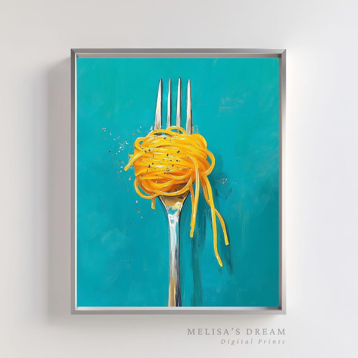 Retro Pasta Spaghetti Kitchen Humor Poster Print