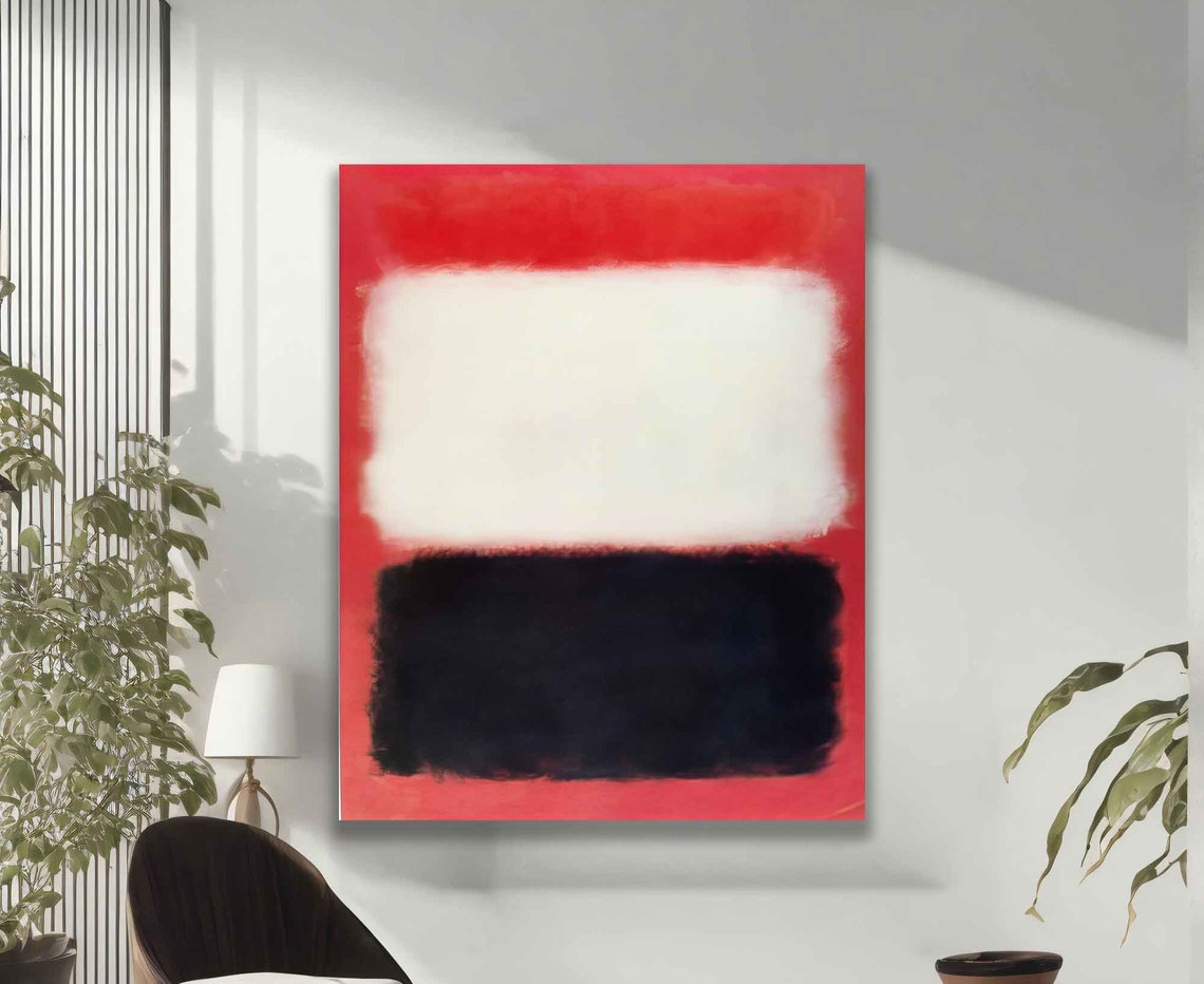 Mark Rothko Red White Black Color Field Abstract Modern Art Poster - Image 2