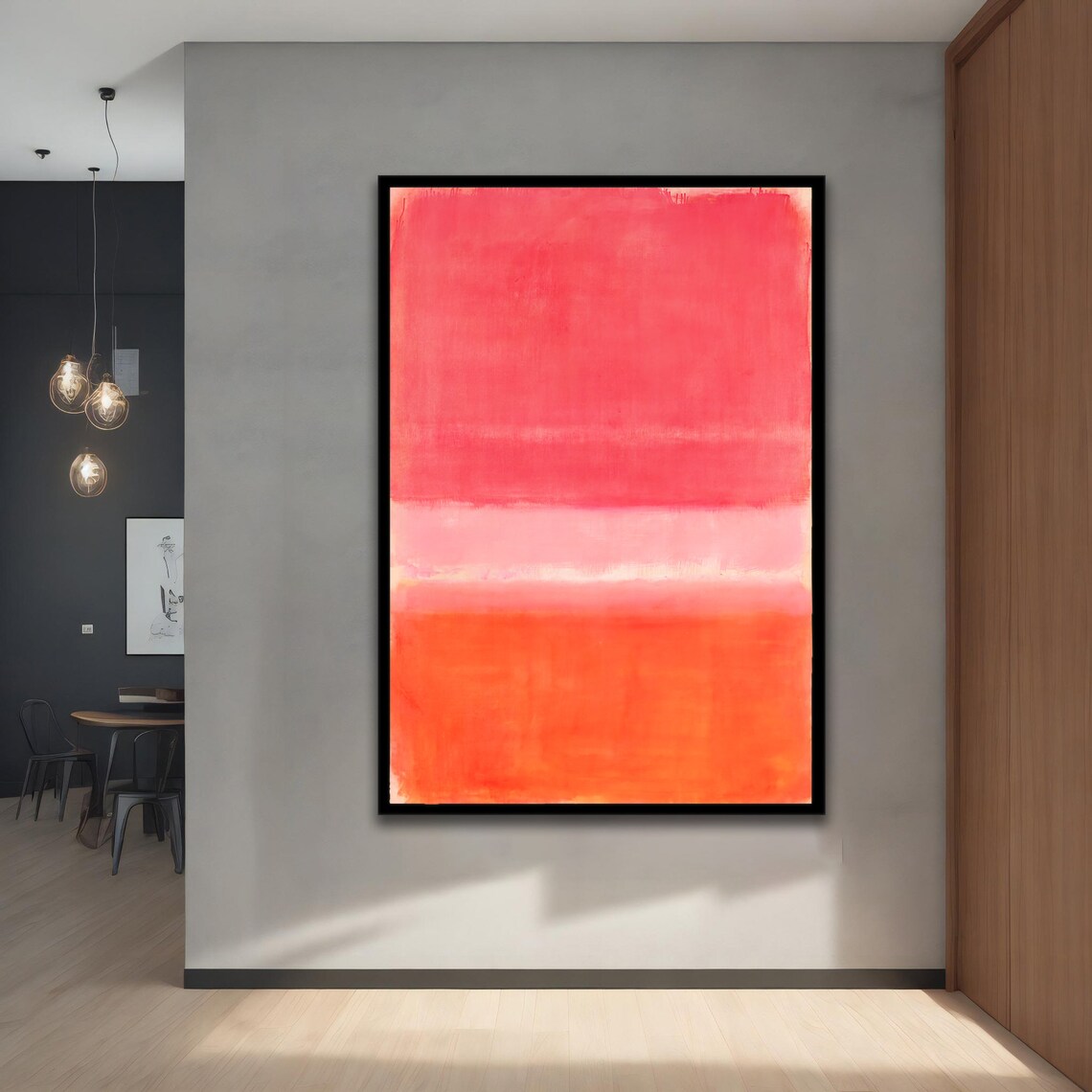 Mark Rothko Red Orange Colorful Mix Rothko Art Mark Rothko Wall Art With Different Frame Options For Your Home And Office - Image 4