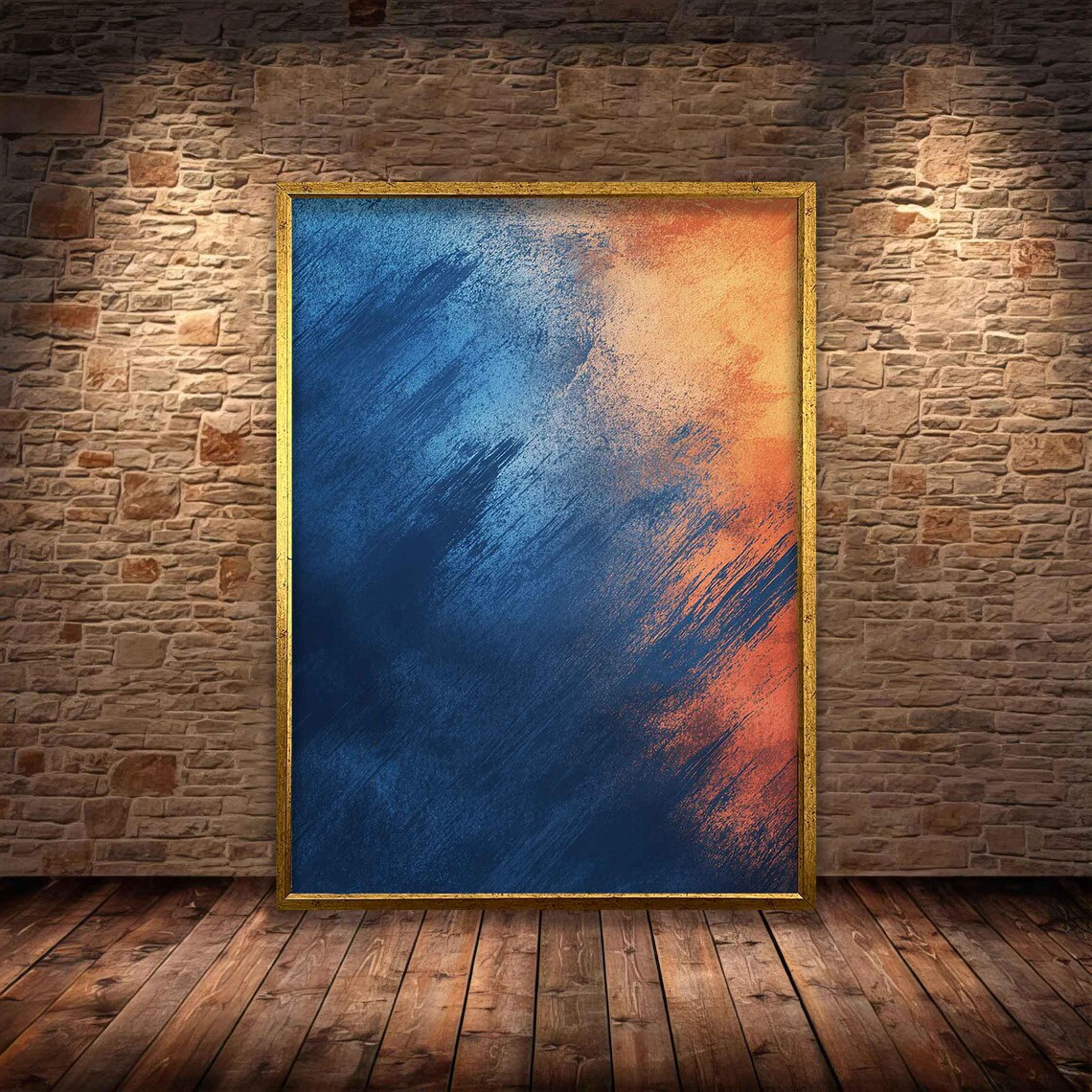 Mark Rothko Orange And Blue Abstract Colorful Mixed Framed Wall Art For Your Home And Office Modern Minimal Art - Image 4