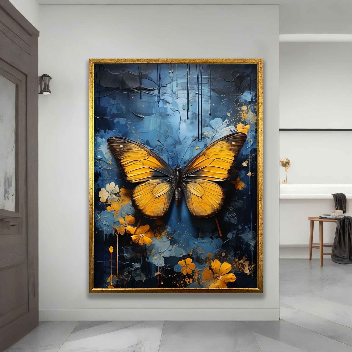 Butterfly Abstract Art Butterfly Painting Butterfly Wall Art Modern Wall Art Butterfly - Image 5