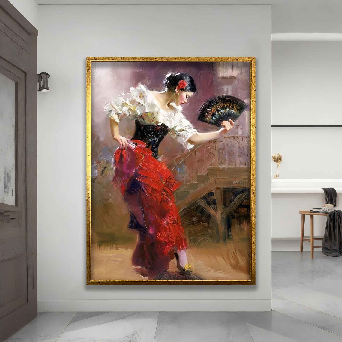 Spanish Dancer Woman, Old Style Spanish Art Print - Image 3