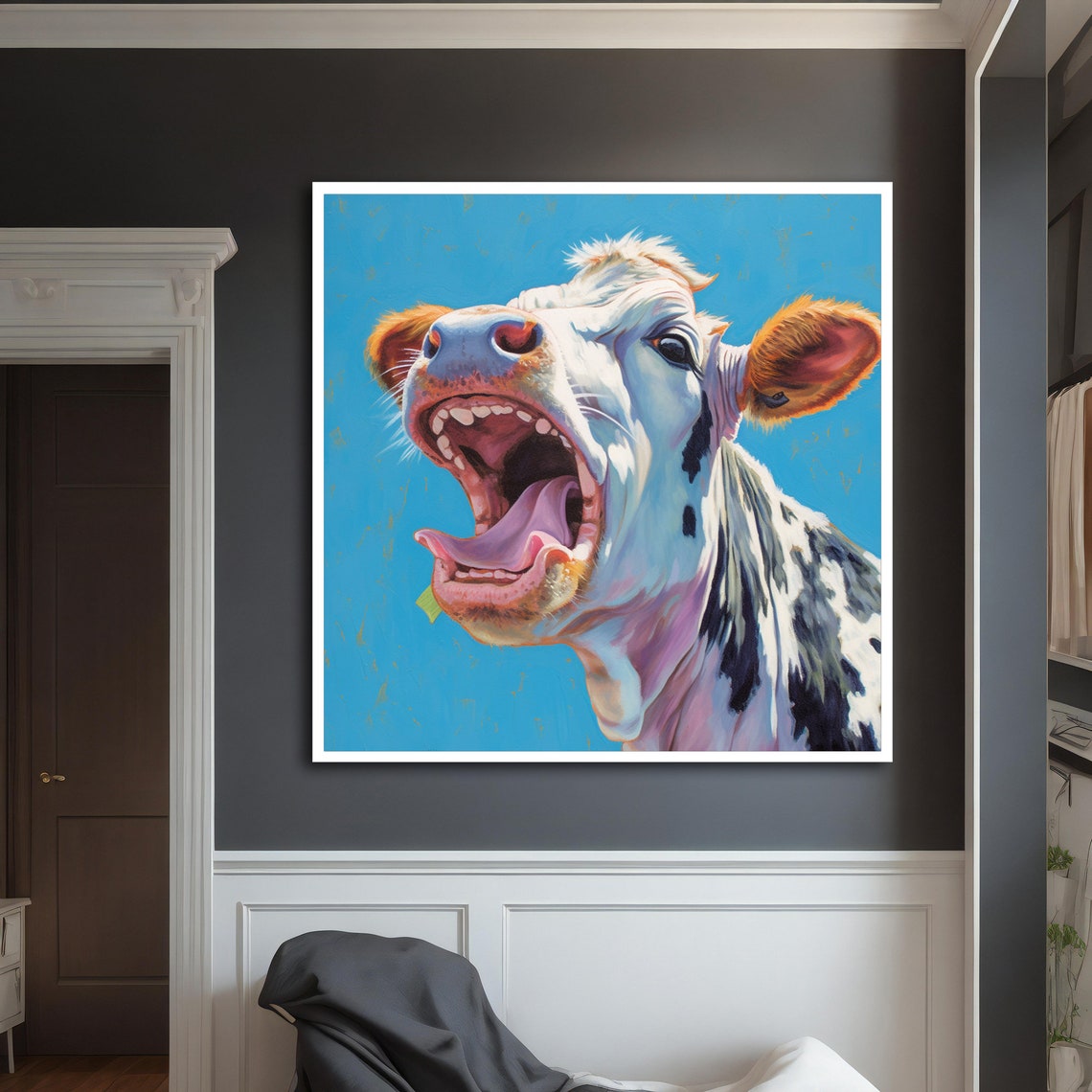 Cow The Cow That Brayed Art Print - Image 2