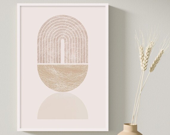 Abstract Poster Geometric Wall Art Beige Print Wall Art Modern Abstract Poster Lines Art Print Minimalist Poster