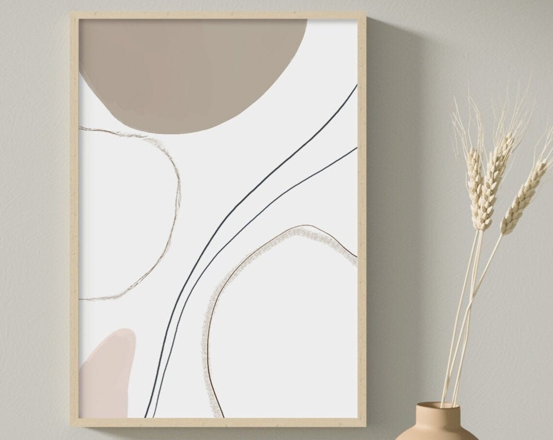Contemporary Abstract Wall Art, Scandinavian Print