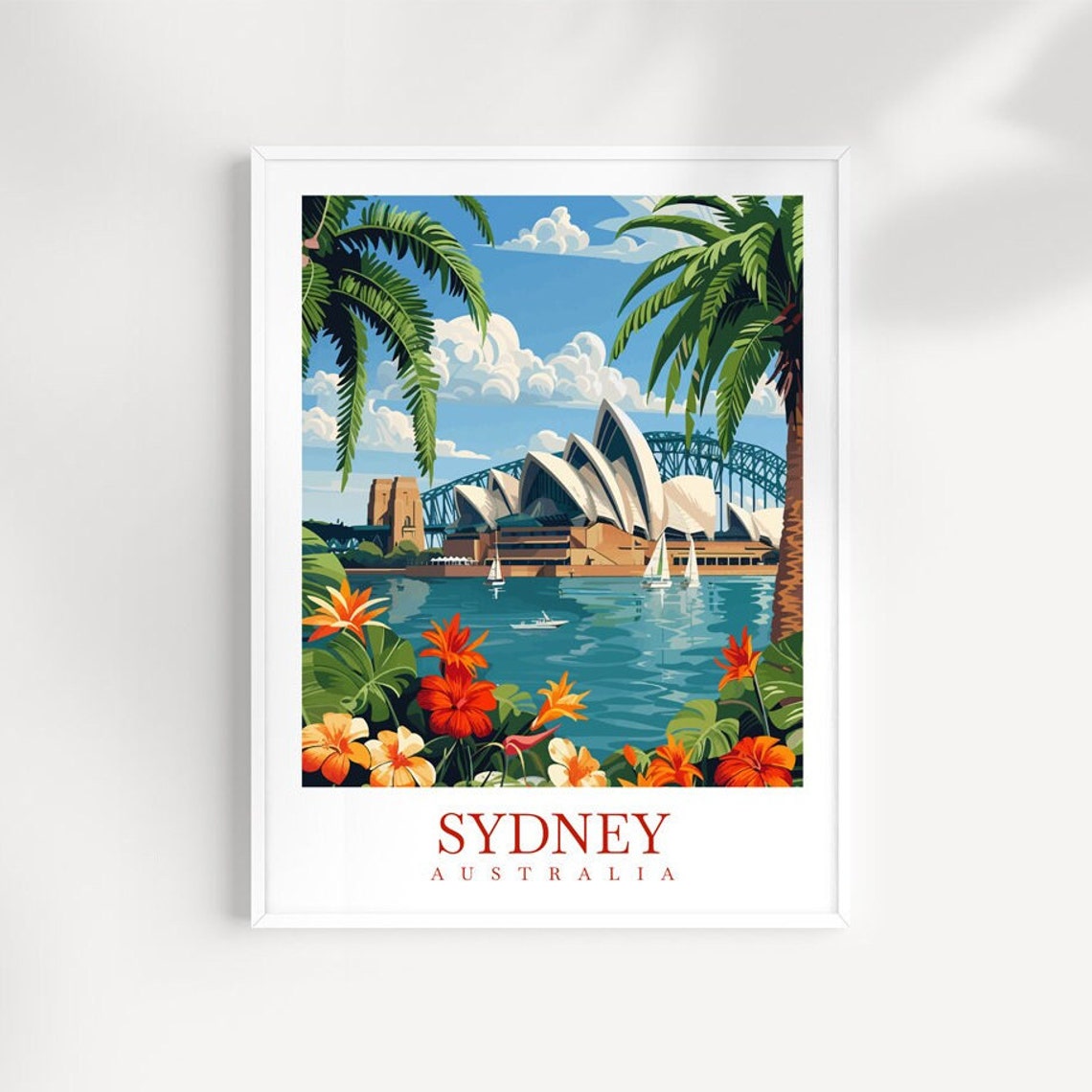 Sydney Australia Opera House and Harbour Bridge View Art Print