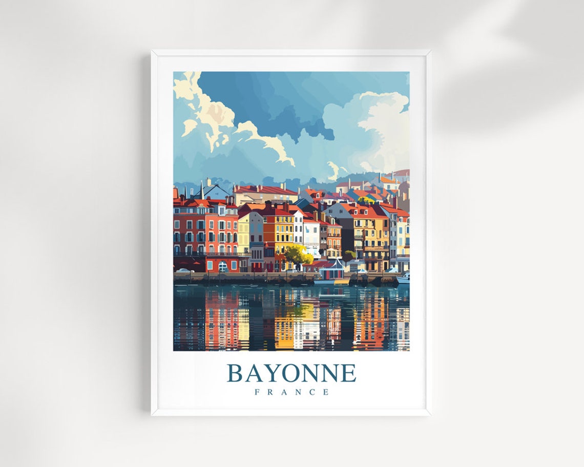 Bayonne Travel Print France Home Dcor Bayonne Poster Bayonne Wall Print For Gift Wall Hanging Bayonne France Home Decor Bayonne Art