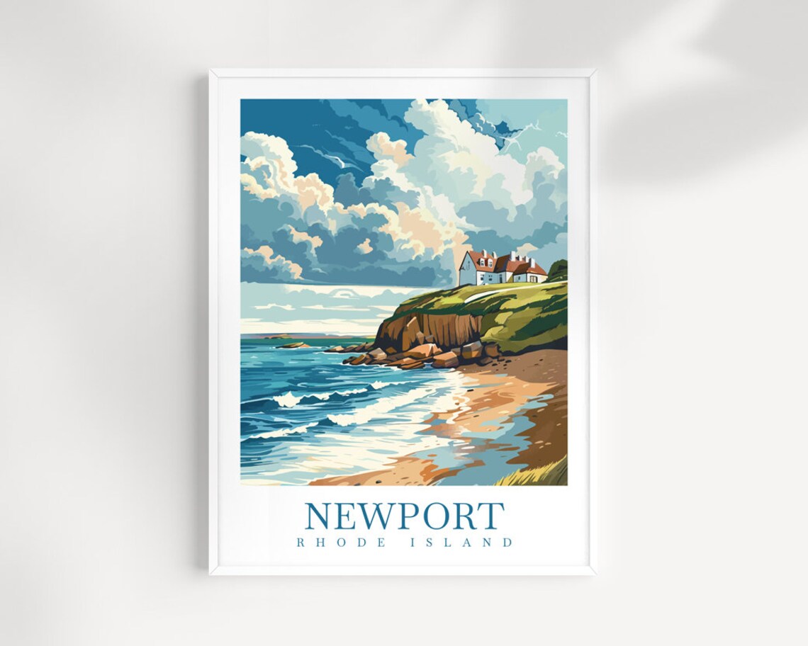 Newport Travel Poster, Rhode Island Wall Art