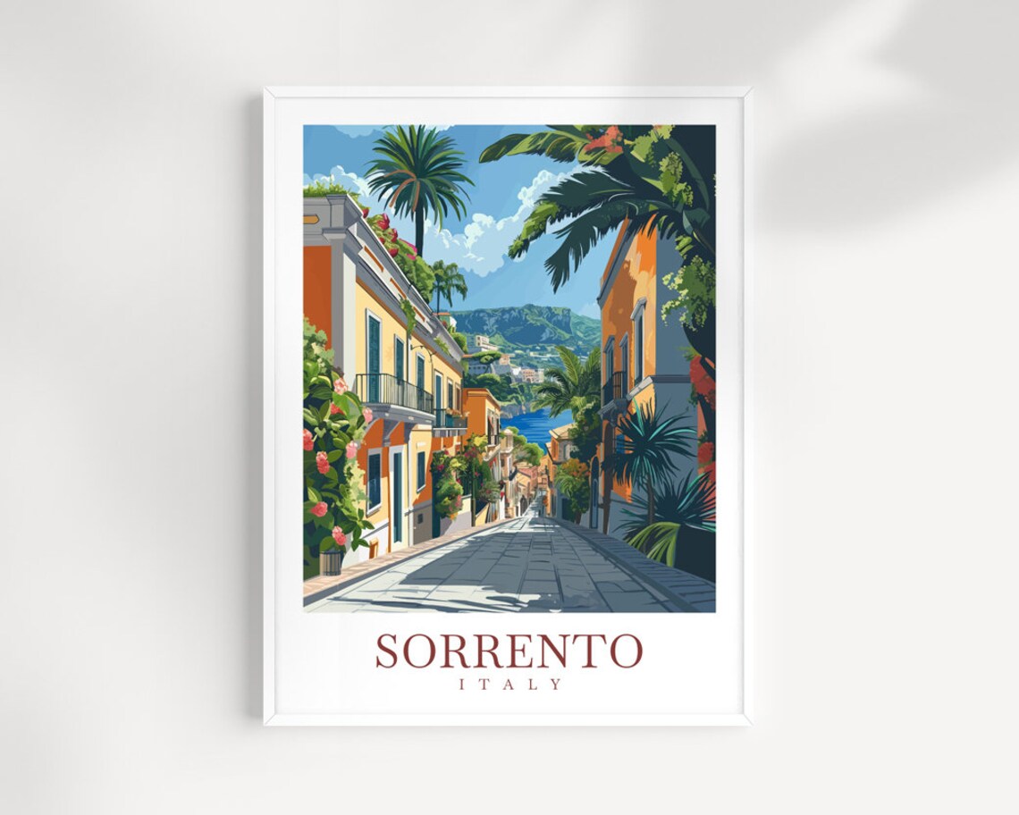 Sorrento Travel Print Wall Art Italy Wall Hanging Home Dcor Sorrento Gift Art Lovers Italy Art Lover Gift Sorrento Print Sorrento Art