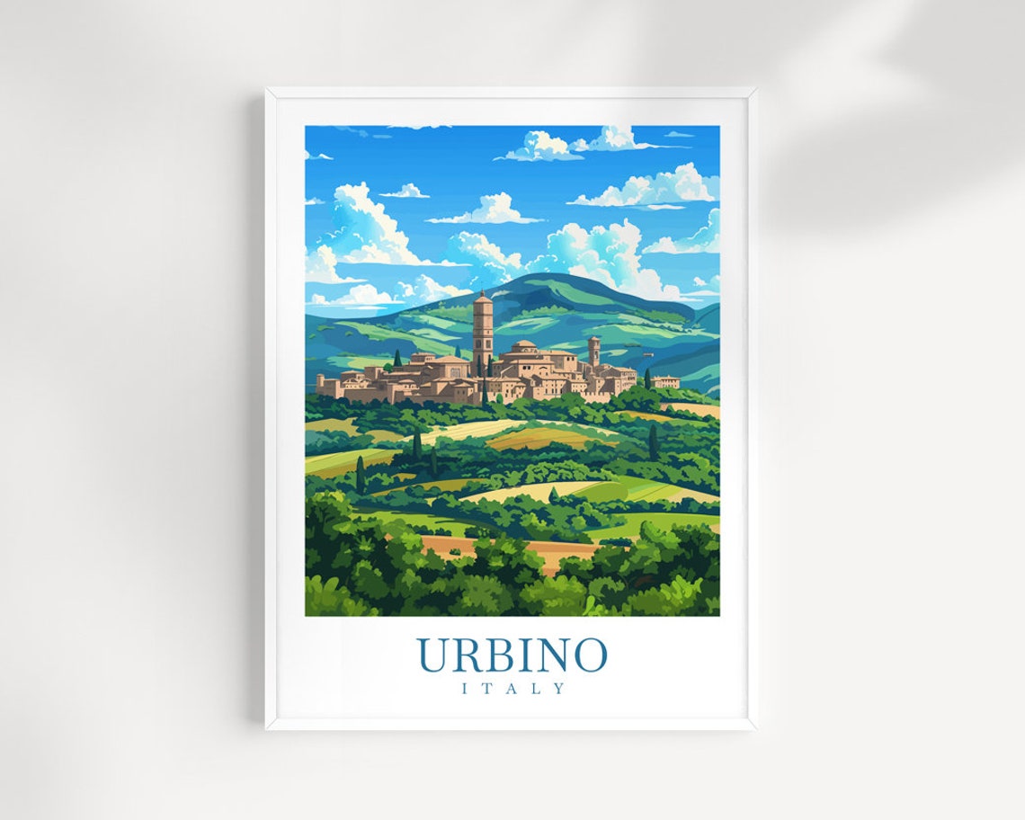 Urbino Travel Print Wall Art Italy Wall Hanging Home Dcor Urbino Gift Art Lovers Italy Art Lover Gift Urbino Print Urbino Italy Wall Print