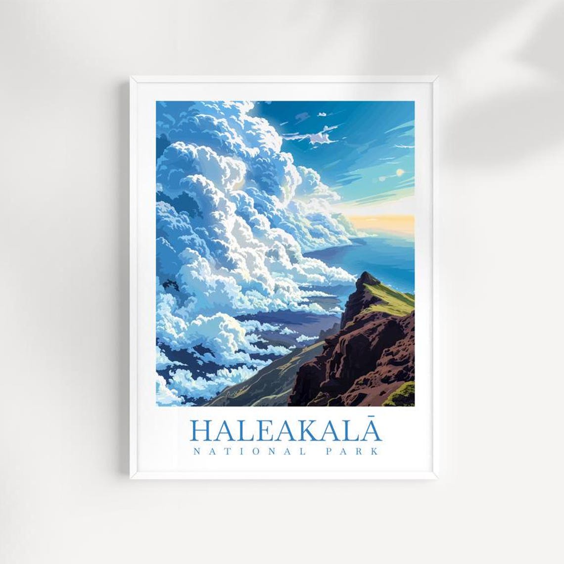 Haleakala National Park Maui Sunrise Cloudscape Travel Poster