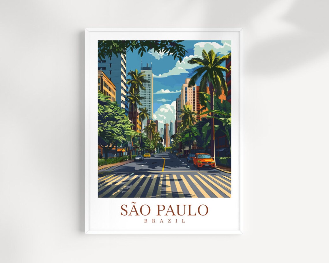 Sao Paulo Travel Print Home Decor Poster
