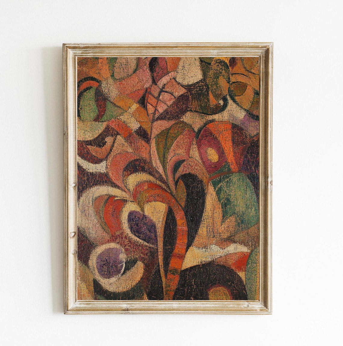 Vintage Abstract Botanical Boho Floral Art Print