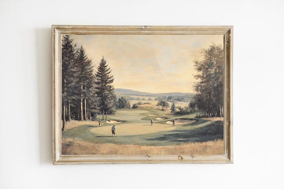 Vintage Golf Print Gift For Lover Landscape Home Office Wall Art E613