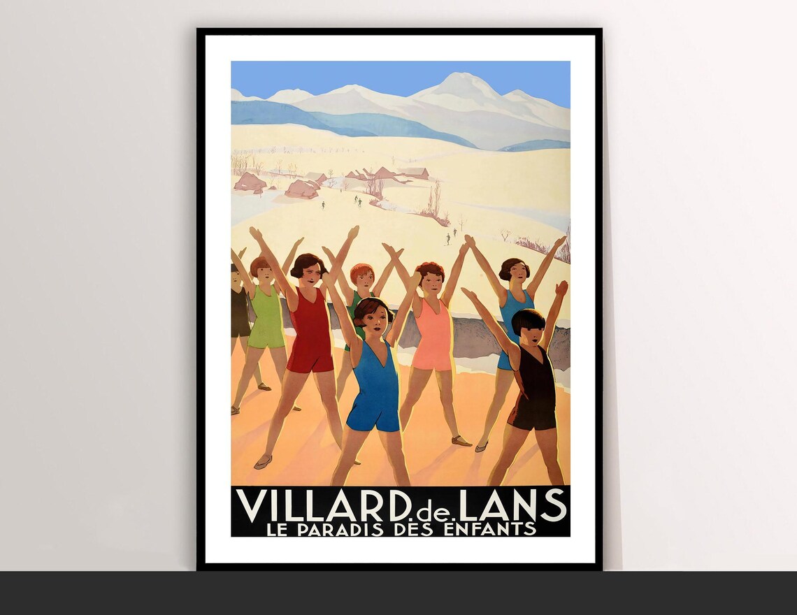 Villard De Lans Le Paradis Des Enfants Vintage French Travel Poster