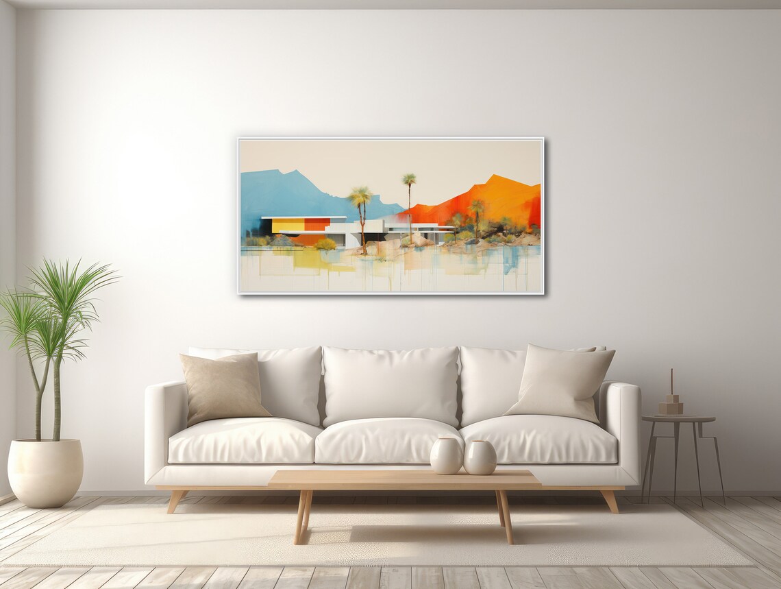 Palm Springs Mid-Century Desert Vista Art Print - Image 3