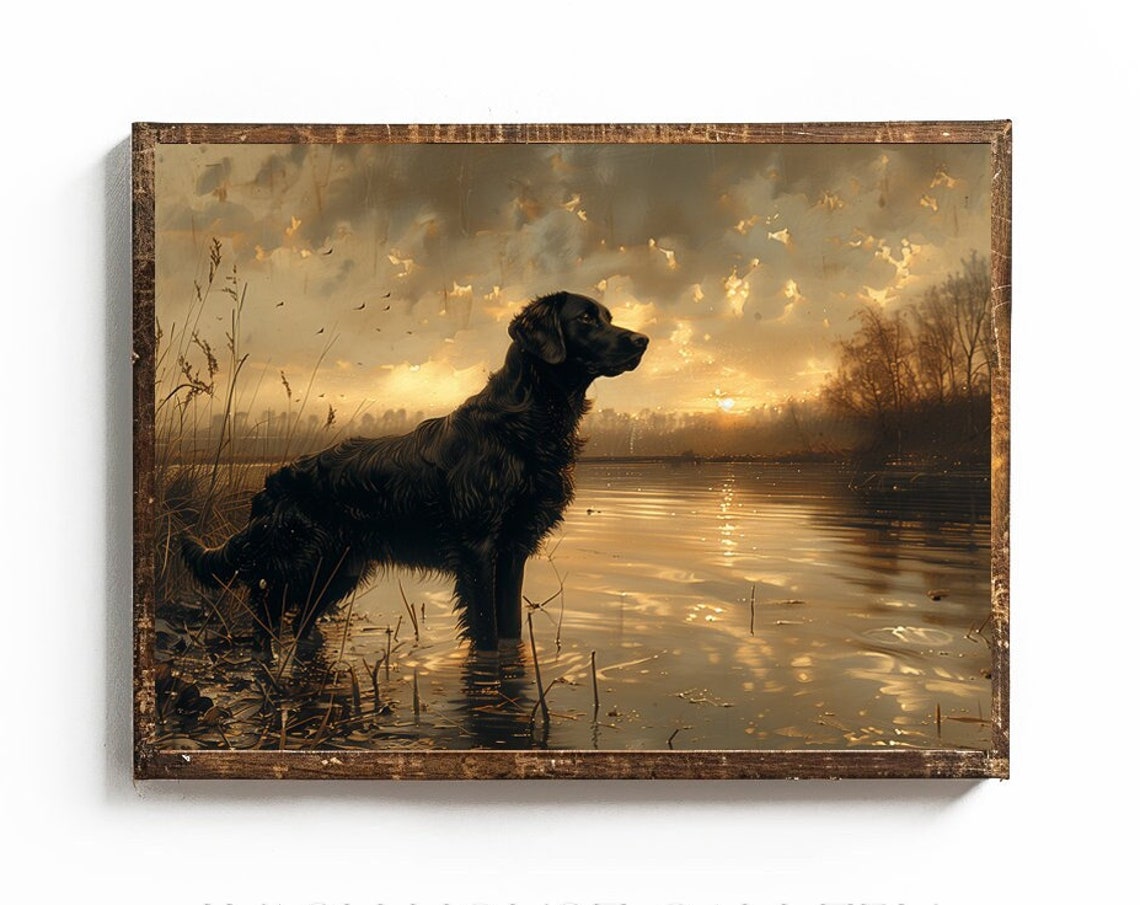 Black Labrador Retriever Art Duck Hunting Wall Art Gifts For Duck Hunters Gifts For Dad Hunting Boyfriend Gifts Duck Dog Wall Art