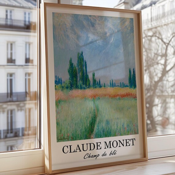 Claude Monet Champ De Ble Wheat Field Poppies Impressionist Museum Poster