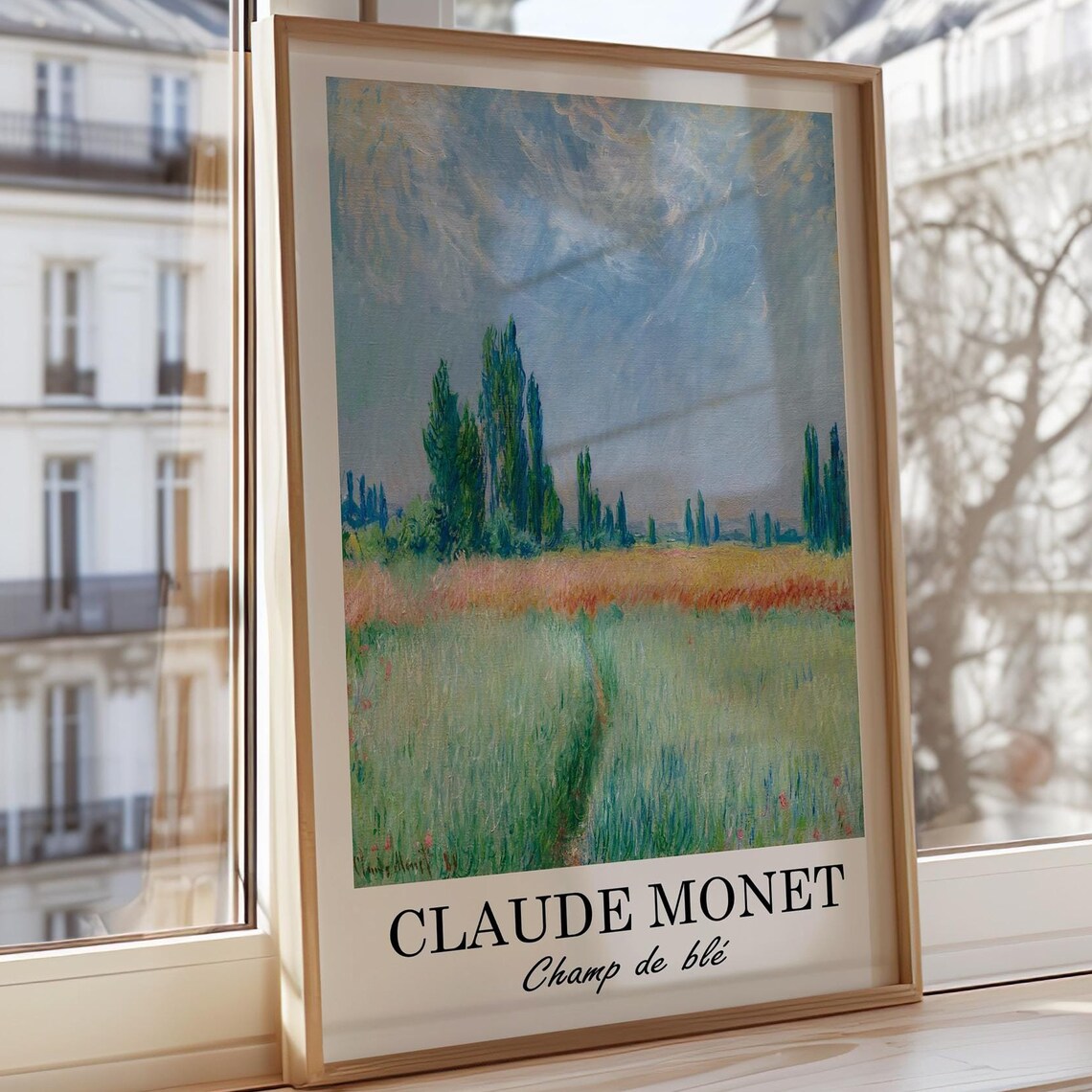Claude Monet Champ De Ble Wheat Field Poppies Impressionist Museum Poster