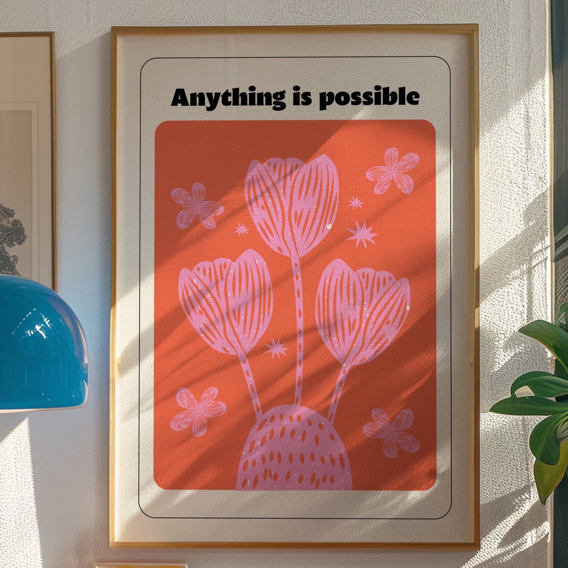 Anything Is Possible Wall Art Modern Eclectic Wall Art Instant Motivational Poster Art