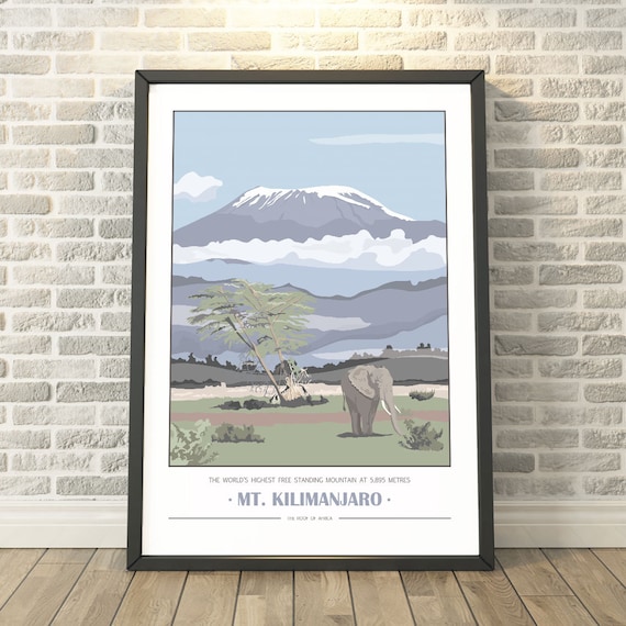 Mount Kilimanjaro Africa Mountain Travel Poster