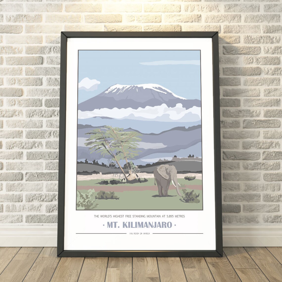 Mount Kilimanjaro Africa Mountain Travel Poster