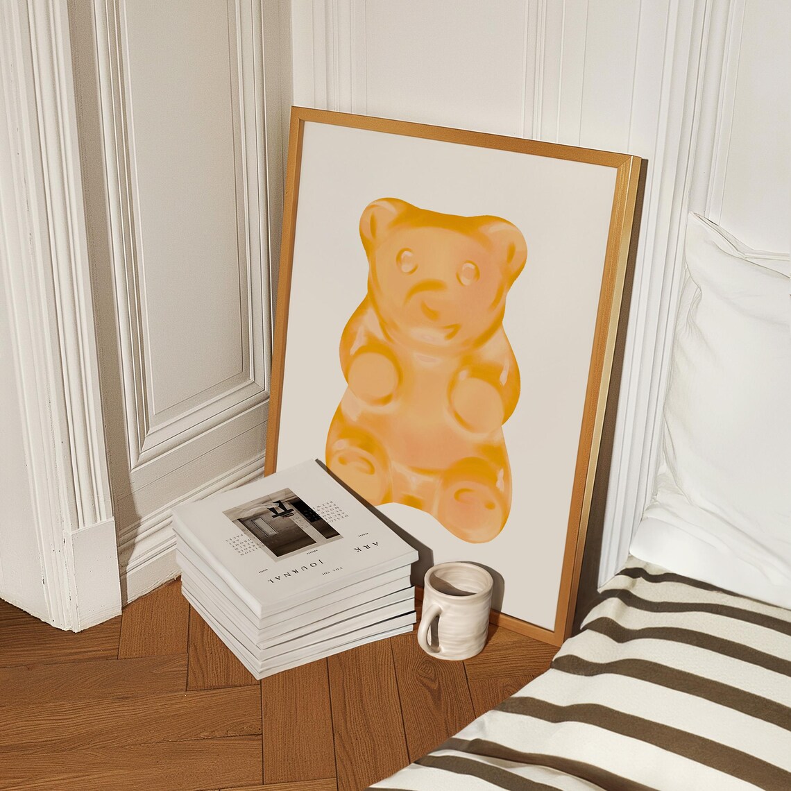 Gummy Bear Orange Wall Art, Trendy Coquette Print - Image 4