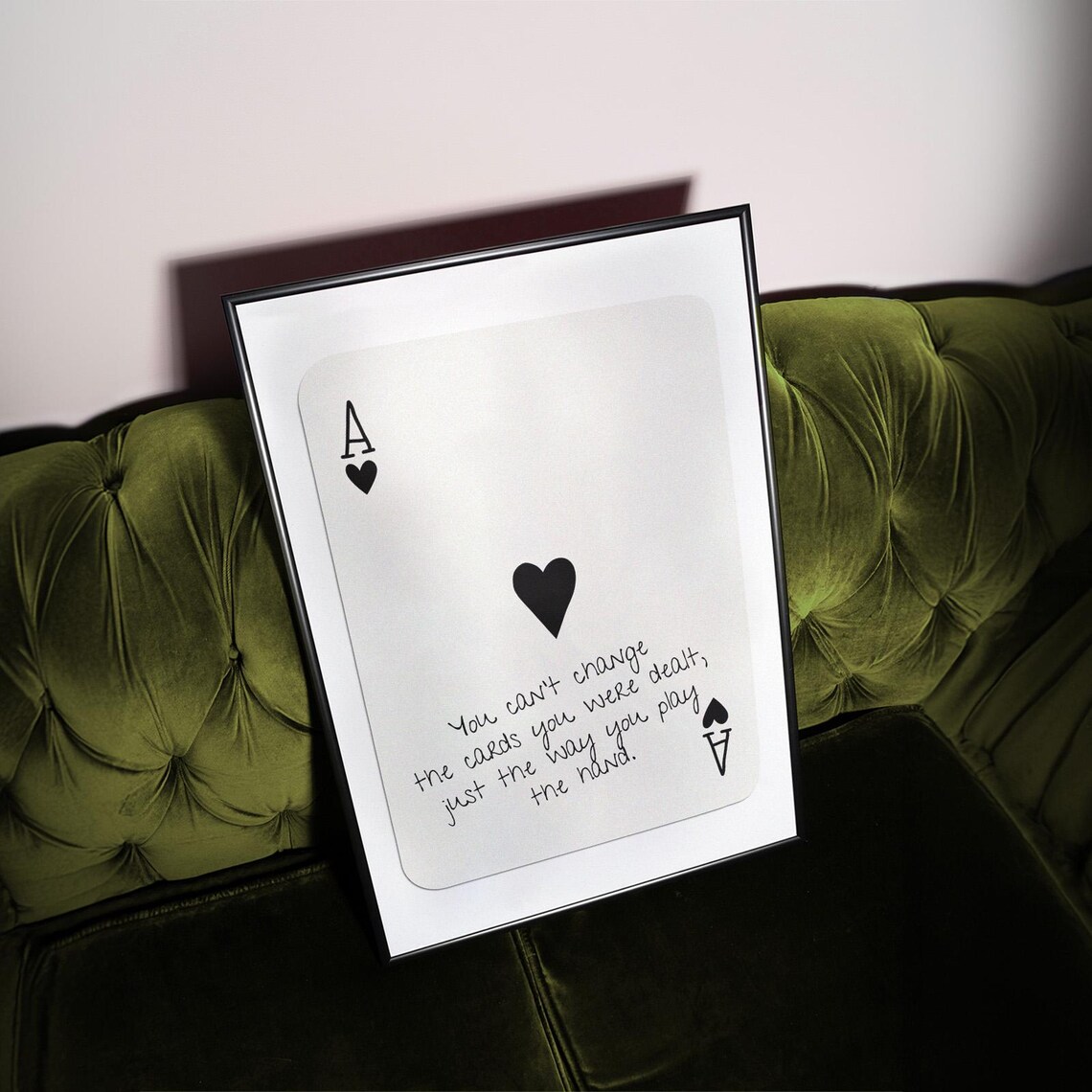 Ace Of Spades Retro Wall Art Poster Print