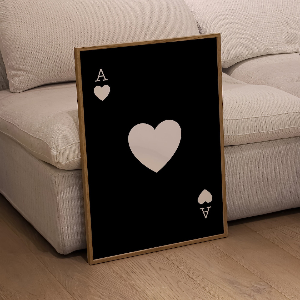 Black And White Play Card Trendy Preppy Art Print - Image 3