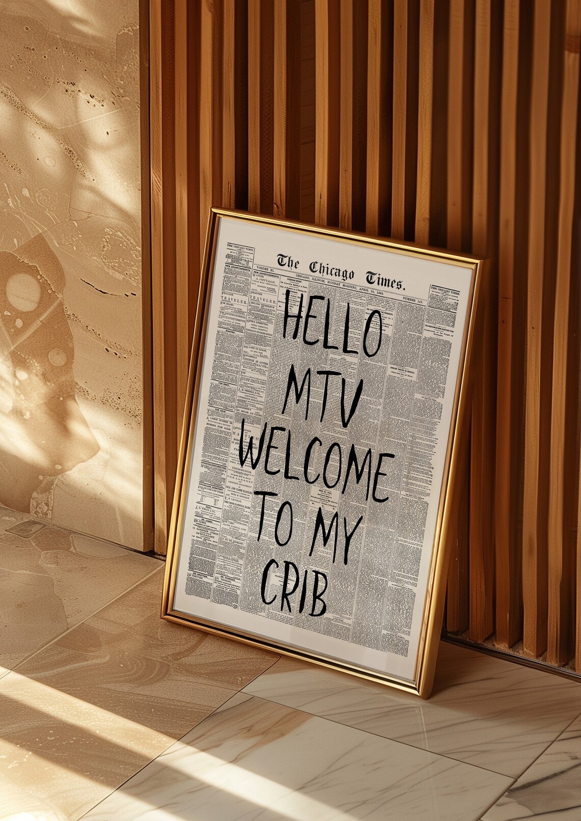 70s Style Retro Newspaper Typography Art Print - Image 2
