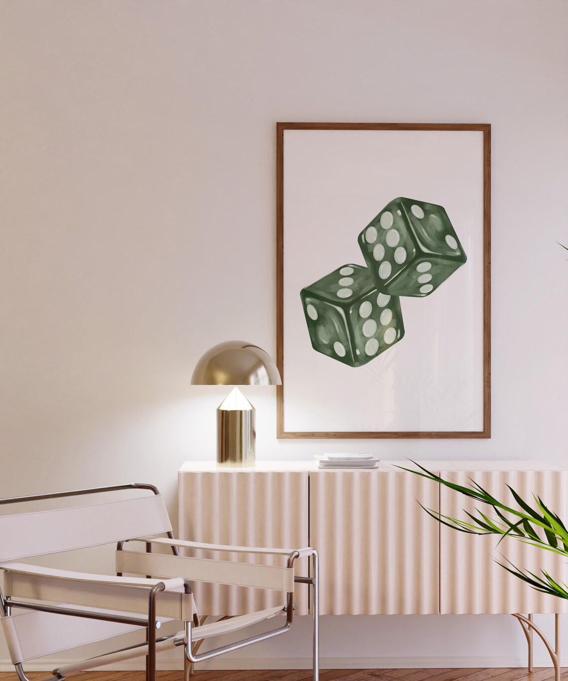 Dark Green Dice Aesthetic Art Print, Preppy Decor - Image 2