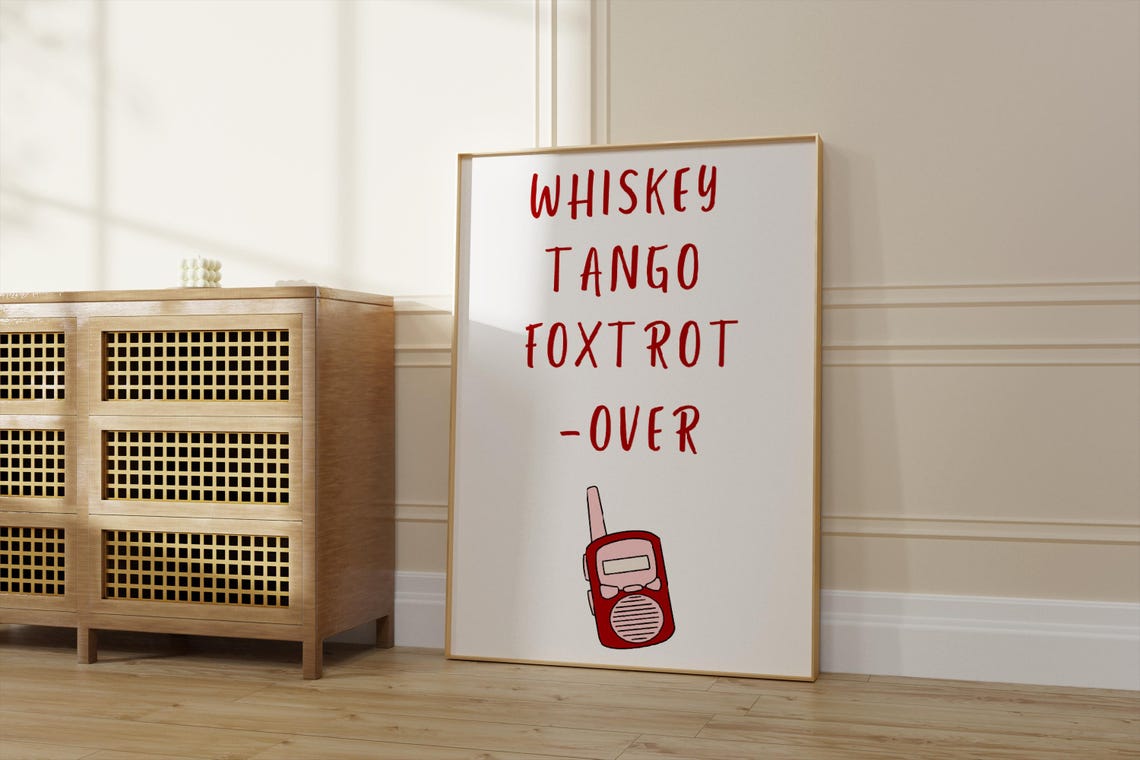 Whiskey Tango Foxtrot Walkie Talkie Funny Military Phonetic Poster - Image 2
