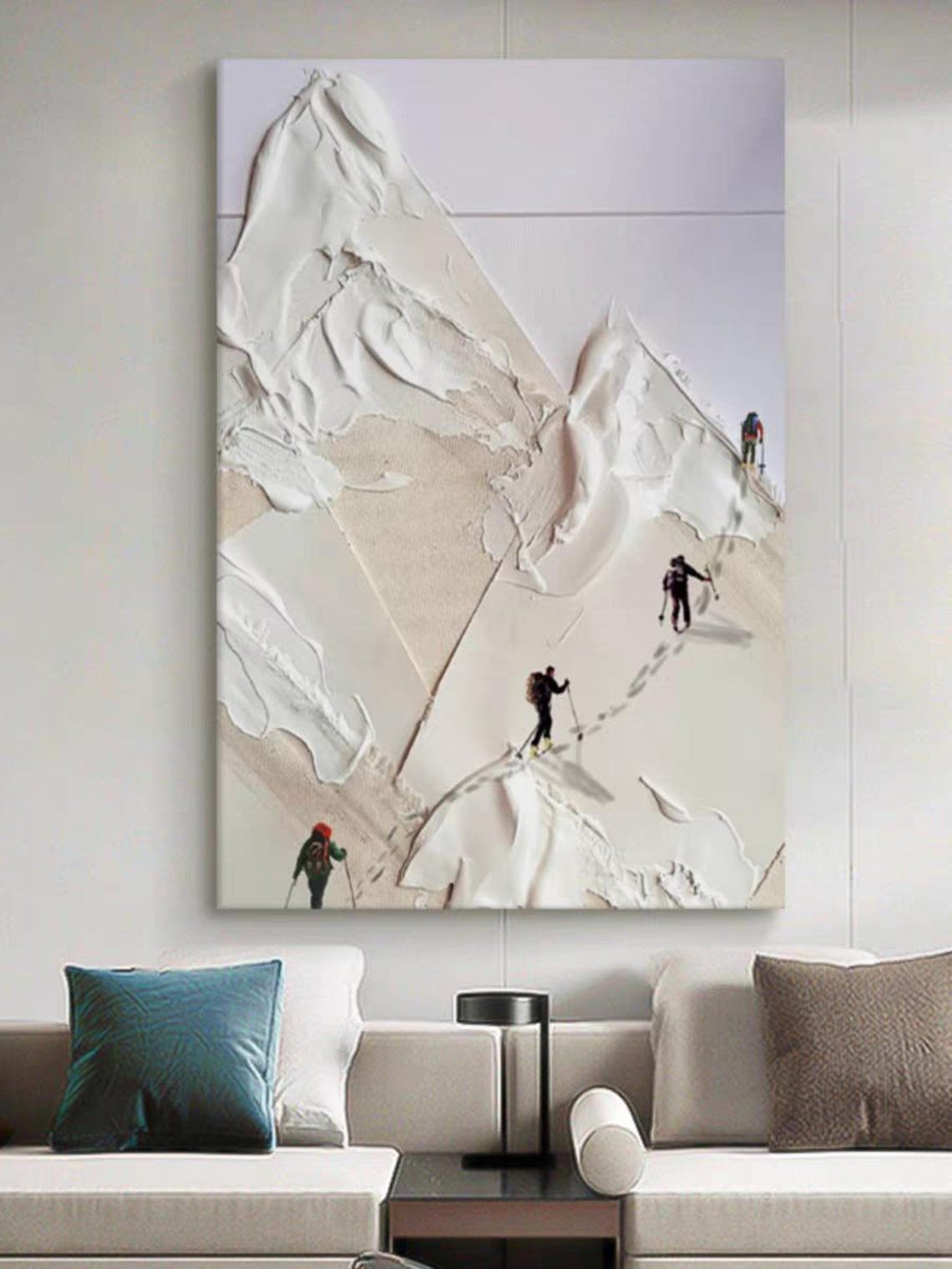 Mountain Climber Snowy Peak Adventure Poster in Vertical Format - Image 2