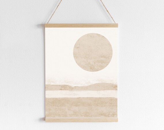 Beige Landscape Desert Print Apartment Decor Neutral Desert Boho Decor Minimalist Print Wall Art Modern Wall Decor