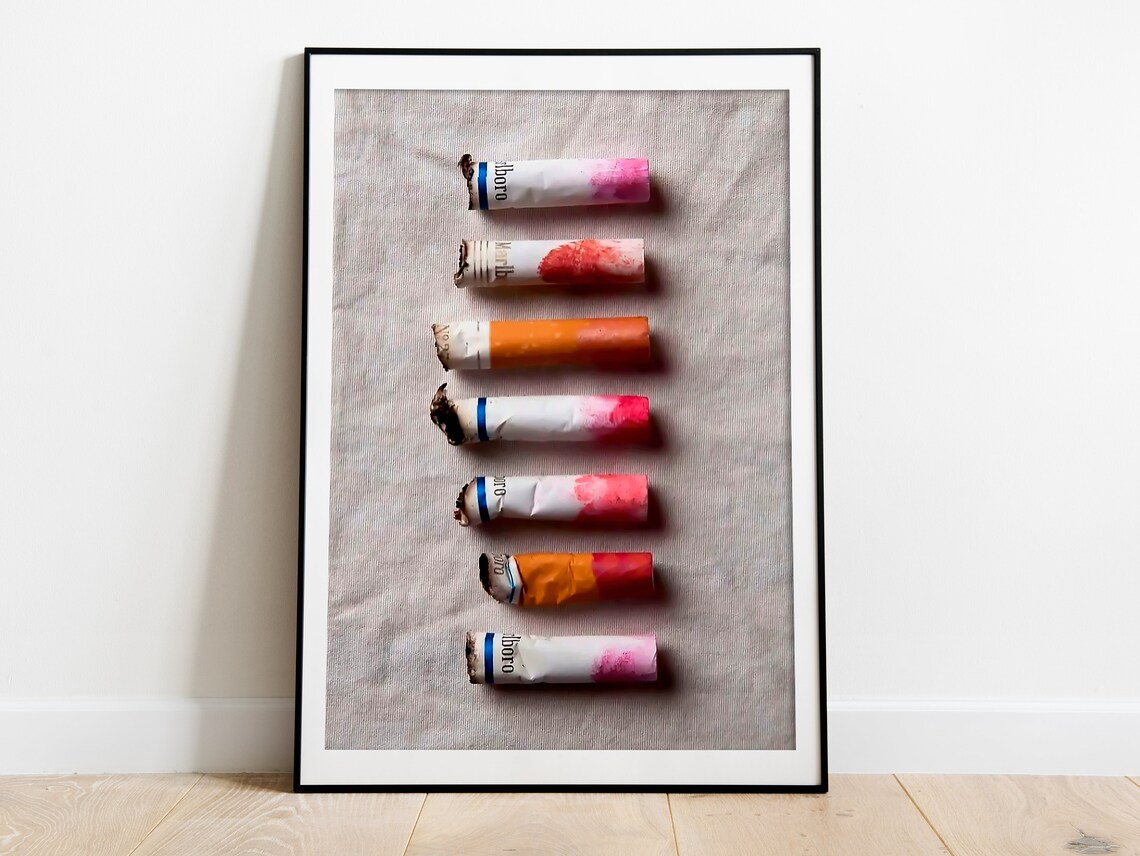 Lipstick Stained Fashion Photography Poster Print - Image 3