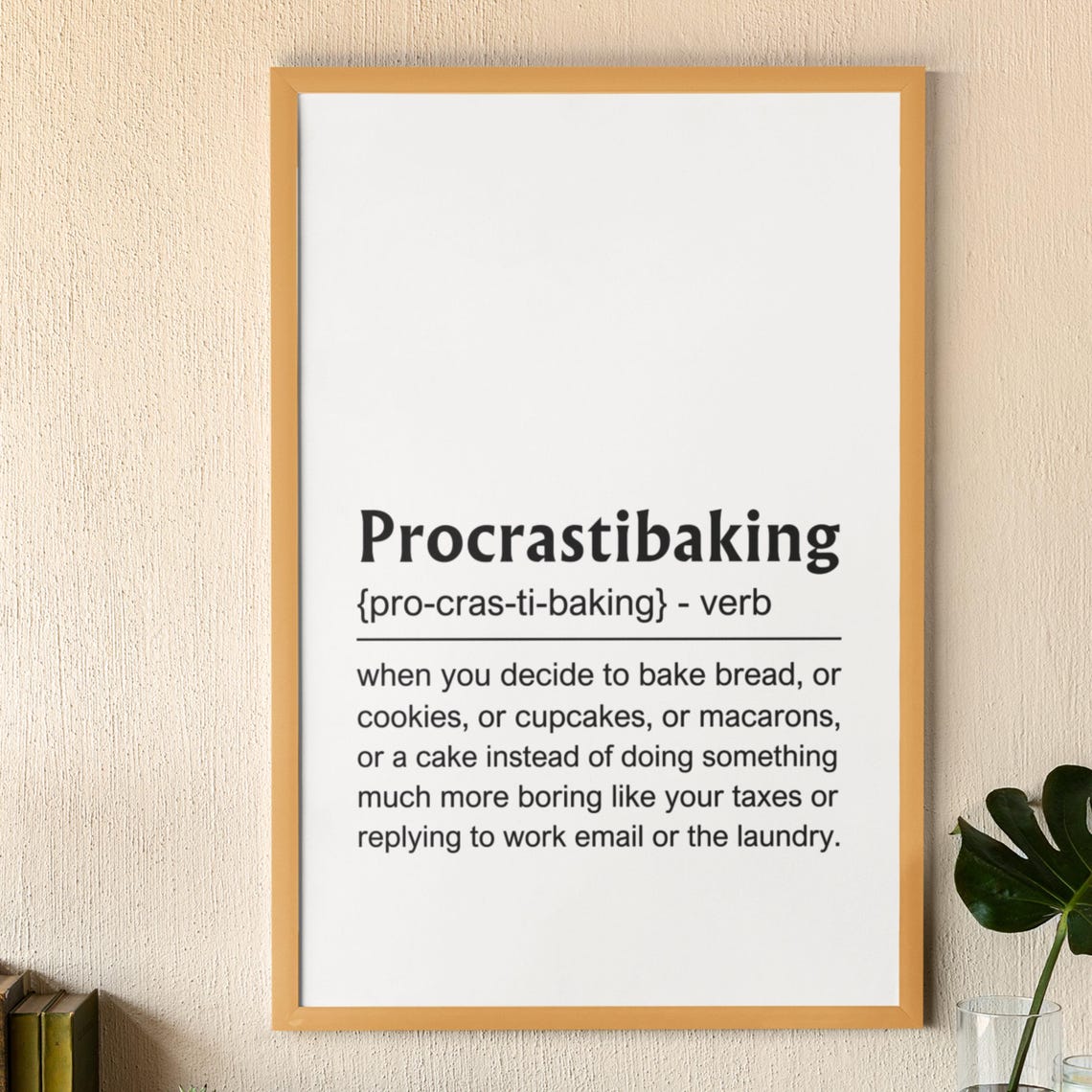 Procrastibaking Definition Funny Baker Kitchen Humor Gift Poster - Image 7